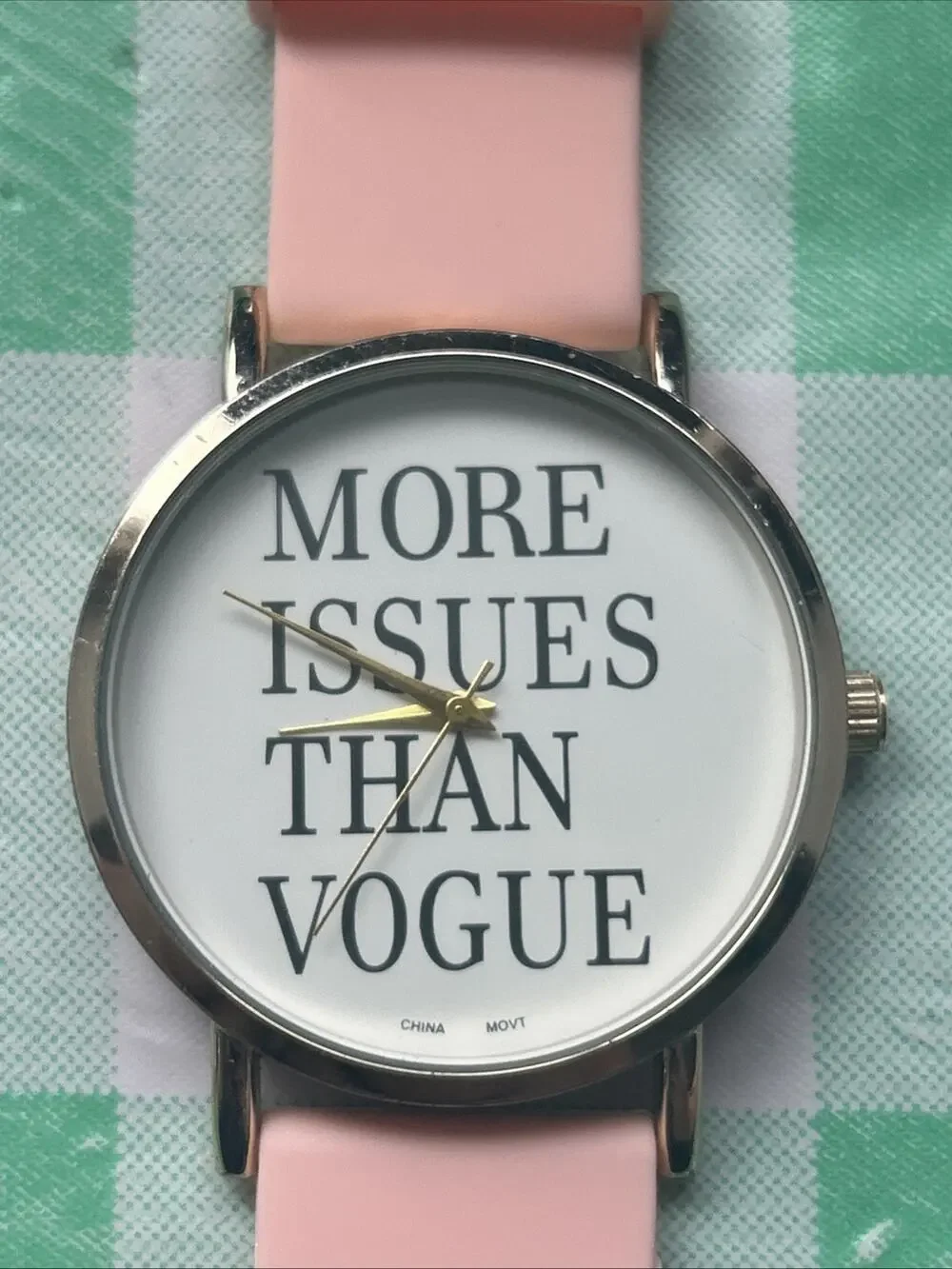 NY&C “More Issues Than Vogue” Gold Tone Women’s Quartz Watch
